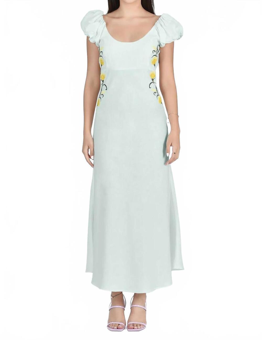 NEW FANM MON vienna cotton maxi dress in mint green